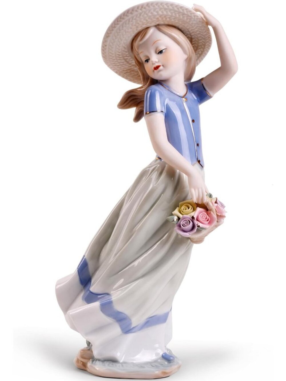 Charming Porcelain Figurine - Back with Wishes, Wedding Gift, Home Decor Statue